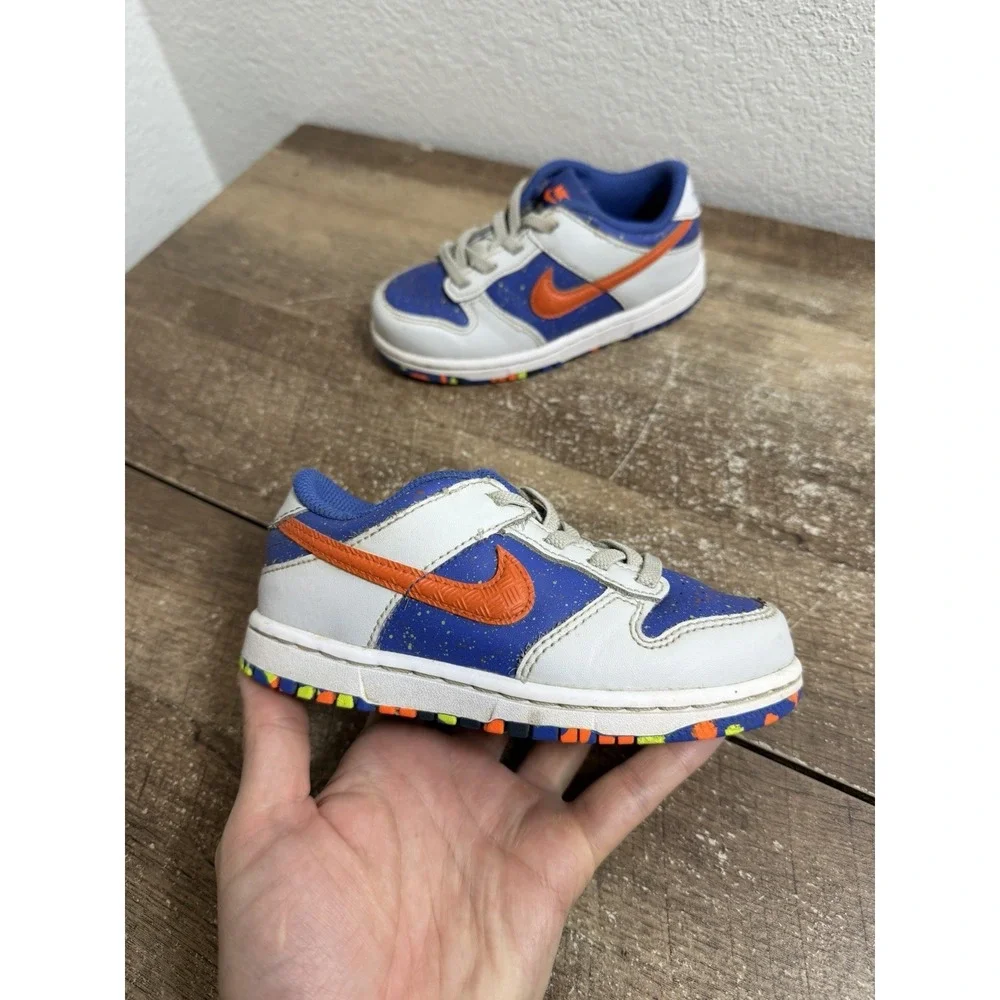 Nike Dunk Low TD Playground Paint Photon Dust Blue Orange HJ9235 025 Sz 10C